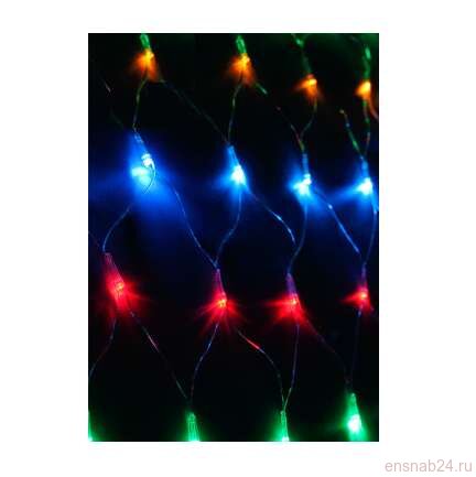  Гирлянда Сеть 240LED 1.8х1.7м с контроллером (разные режимы мигания) провод 3м IP20 мультиколор Космос KOC_NET240LED_RGB (Иллюминационное, декоративное освещение ) 