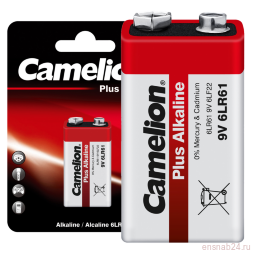 Элемент питания алкалиновый "крона" 6LR61 6LR61-BP1 (блист.1шт) Camelion 1655