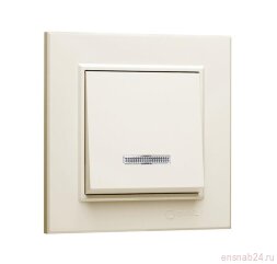Выключатель 1-кл. СП Karea 10А IP20 с подсветкой крем. Makel 56010021