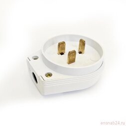 Разъем РШ-ВШ ОП 32А 250В 2P+PE кругл. бел. TOKOV ELECTRIC TKL-OVOP-2P+PE-C01