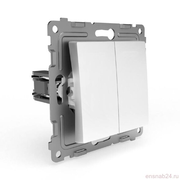  Выключатель 2-кл. СП Pixel 10А IP20 механизм бел. TOKOV ELECTRIC TKE-PX-V2-C01 (Выключатели, переключатели, диммеры) 