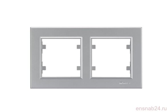  Рамка 2-м Karea горизонт. серебр. Makel 56065702 (Рамки, декоративные элементы, основания для ЭУИ) 