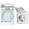 Розетка 1-м ОП Dita 16А IP54 250В с заземл. с крышкой бел. TOKOV ELECTRIC TKL-DT-R1Z-C01-IP54