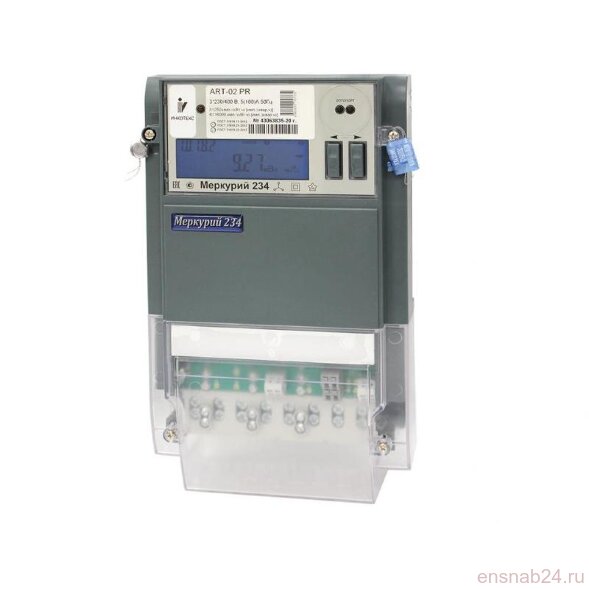  Счетчик Меркурий 234 ARTX2-03 DPBR 5-10А  (2-напр) (мнтар.) ЖКИ (монт. пл.) (Электромонтажные материалы) 