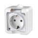  Розетка 1-м ОП Dita 16А IP54 250В с заземл. с прозр. крышкой бел. TOKOV ELECTRIC TKL-DT-R1Z-C01T-IP54 (Розетки) 