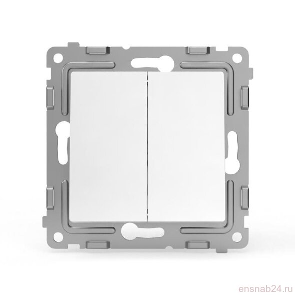  Переключатель проходной 2-кл. СП Pixel 10А IP20 механизм бел. TOKOV ELECTRIC TKE-PX-P2-C01 (Выключатели, переключатели, диммеры) 