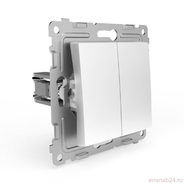  Переключатель проходной 2-кл. СП Pixel 10А IP20 механизм бел. TOKOV ELECTRIC TKE-PX-P2-C01 (Выключатели, переключатели, диммеры) 