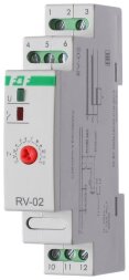 Реле времени RV-02 16А 1..120с 230В 1 перекл. IP20 задержка выключ. монтаж на DIN-рейке F&amp;F EA02.001.008