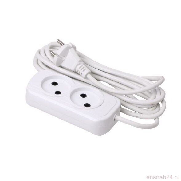  Удлинитель 2х3м без заземл. 10А IP20 Эксперт 2.2кВт ПВС 2х0.75 PROxima EKF UBA10-275-2-03 (Удлинители, блоки розеток, разветвители, переходники) 