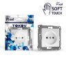 Розетка 1-м СП Pixel 16А IP20 без заземл. механизм айс TOKOV ELECTRIC TKE-PX-R1-C34