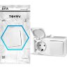 Блок ОП Dita (розетка 16А 250В с заземл. + 1-кл. выкл. 10А) IP54 бел. TOKOV ELECTRIC TKL-DT-V1RZ-C01-IP54