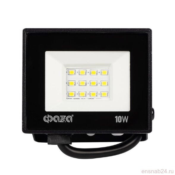  Прожектор светодиодный СДО-20 10Вт 6500К IP65 230В BL ДО прозр. закален. стекло ФАZА 5047242 (Прожекторы и светильники направленного света) 