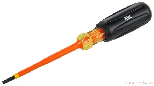  Отвертка диэлектрическая SL4.0х100 Т3 ARMA2L 5 IEK A2L5-SC30-T3-SL-40-100 (Отвертки) 