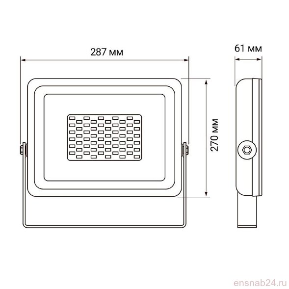  Прожектор светодиодный PFL-SC 100Вт 6500К IP65 190-260В ДО закален. матов. стекло JazzWay 5001428 (Прожекторы и светильники направленного света) 