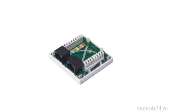  Розетка компьютерная 8P8C (RJ-45) кат.5E UTP 2 порта TOKOV ELECTRIC TKE-SMB-8P8C-2P-UTP (Розетки) 