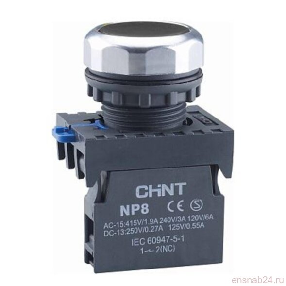  Кнопка управления NP8-10BN/2 без подсветки черная 1НО IP65 (R) | 578647 | ЧИНТ (CHINT) (Электромонтажные материалы) 