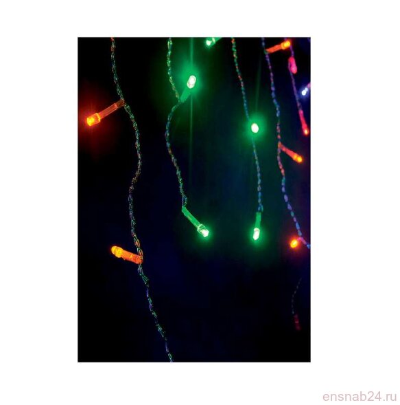  Гирлянда "Световая бахрома" 100LED 2х0.5м 8 режимов мигания IP20 мультиколор провод прозр. 1.5м Космос KOC_CUR100_RGB (Иллюминационное, декоративное освещение ) 