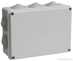 Коробка распаячная ОП 190х140х70 IP55 КМ41244 RAL7035 (10 гермовводов) IEK UKO11-190-140-070-K41-55