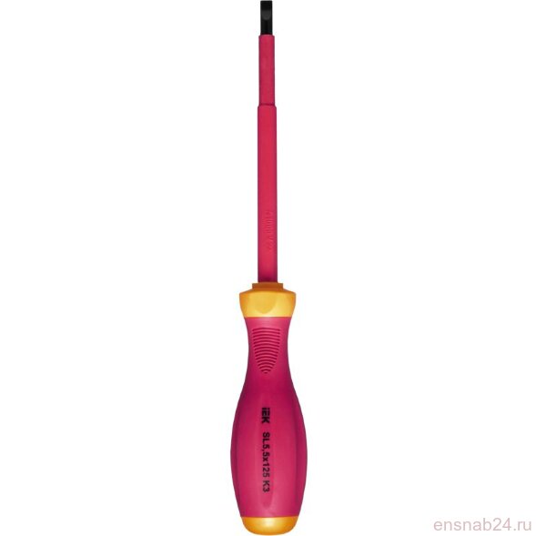  Отвертка диэлектрическая шлицевая SL5.5х125 K3 1000В ARMA2L 3 IEK A2L3-SC30-K3-SL-55-125 (Отвертки) 
