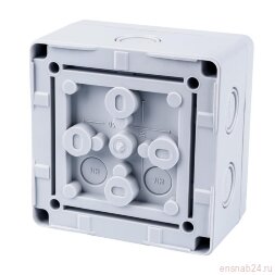 Коробка распределительная 110х110х67мм IP66 в комплекте с клеммным рядом 5х6кв.мм 41А сер. Extherm JB-60-GR