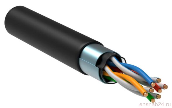  Каб. вп F/UTP, кат.5E 4х2х24AWG solid, LDPE, 305м, чер. | LC3-C5E04-339 | ITK (Электромонтажные материалы) 