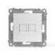  Розетка компьютерная 2-м СП Pixel RJ45 кат.5E механизм бел. TOKOV ELECTRIC TKE-PX-RC2-C01 (Розетки) 