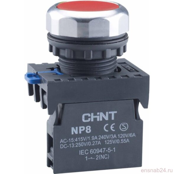  Кнопка управления NP8-11BN/4 без подсветки, красная 1НО+1НЗ IP65 (R) | 667114 | ЧИНТ (CHINT) (Электромонтажные материалы) 