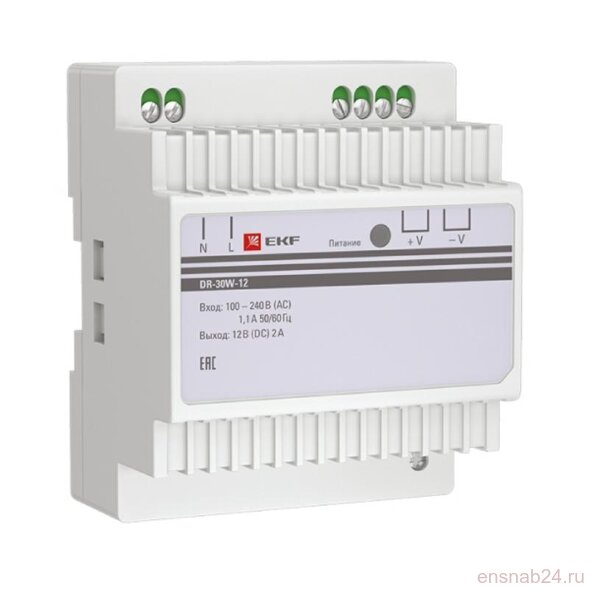  Блок питания 12В DR-30W-12 PROxima |  dr-30w-12 |  EKF (Электромонтажные материалы) 