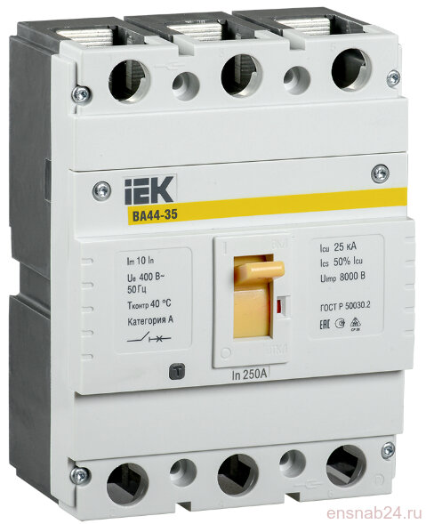  Авт. выкл. ВА44 35 3Р 200А 25кА | SVA4410-3-0200 | IEK (Электромонтажные материалы) 