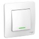  Выключатель 1-кл. СП Blanca 10А IP20 (сх. 1) 250В с подсветкой бел. SE BLNVS010111 (Выключатели, переключатели, диммеры) 