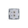 Розетка компьютерная 2-м Glossa RJ45 кат.5E механизм бел. SE GSL000185KK