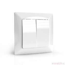 Выключатель 2-кл. СП AVA 10А IP20 в сборе бел. TOKOV ELECTRIC TKL-AV-V2F-C01