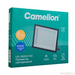 Прожектор светодиодный LFL-15003 C02 LED SMD 150Вт IP65 6500К 15000лм 230В 300х252х34 черн. Camelion 16329