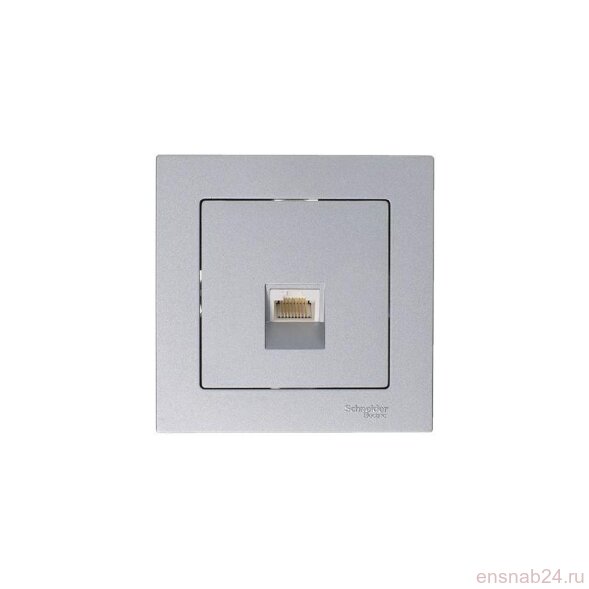 Розетка компьютерная 1-м AtlasDesign RJ45 кат.5E механизм алюм. SE ATN000383 (Розетки) 