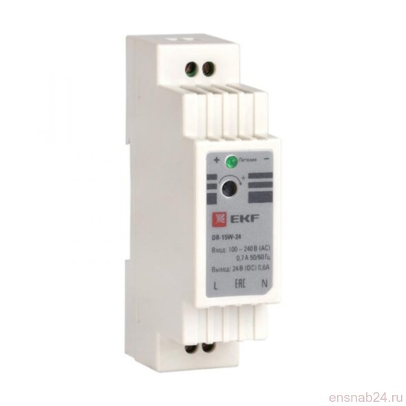 Блок питания 24В DR-15W-24 PROxima | dr-15w-24 | EKF (Электромонтажные материалы) 