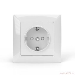 Розетка 1-м СП AVA 16А IP20 с заземл. защ. шторки в сборе бел. TOKOV ELECTRIC TKL-AV-R1FZSF-C01