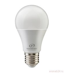 Лампа светодиодная RS LED A60 E27 12W 220-240V 12Вт грушевидная 6500К E27 1200лм 220-240В Ra90 Русский Свет 20010345118