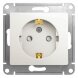  Розетка 1-м СП Glossa 16А IP20 с заземл. защ. шторки механизм перламутр. SE GSL000645 (Розетки) 