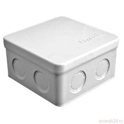 Коробка распределительная ОП 105х105х56мм IP54 7 выходов без гермовводов крышка защелкивающаяся сер. Epplast 105032