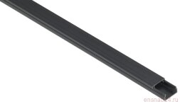 Кабель-канал 20х10 L2000 пластик ЭЛЕКОР черн. IEK EL-KK10-020-010-1-K02