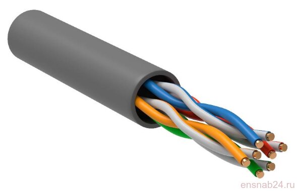  ITK Витая пара U/UTP 5E 4х2х24AWG PVC серый (305м) РФ/Т | LC1-C5E04-111-T-R | ITK (Электромонтажные материалы) 