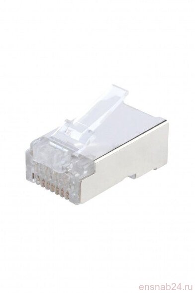  Разъем PLUG-8P8C-U-C6-SH-100 (8P8C) под витую пару кат. 6 (50/50микродюйм) экранир. универс. (для ож и мж кабеля) (уп.100шт) Hyperline 49358 (Компоненты системы на основе медных кабелей) 