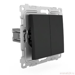 Выключатель 2-кл. СП Pixel 10А IP20 механизм карбон TOKOV ELECTRIC TKE-PX-V2-C14