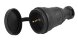  R8-B-IP44 ЭРА Разъём каучуковый c/з прямой 16A IP44 черный | Б0044541 | ЭРА (Электромонтажные материалы) 