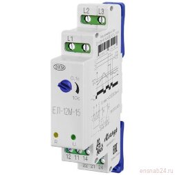 Реле контроля напряжения 3ф ЕЛ-12М-15 УХЛ4 AC 400В задержка срабатывания 0.1...10с ток контактов исполнит. реле 8А 2п Меандр A8302-16934430