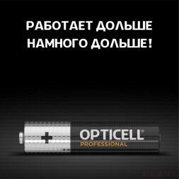 Элемент питания алкалиновый AAA/LR03 (блист. 4шт) Professional Opticell 5052002/6052002