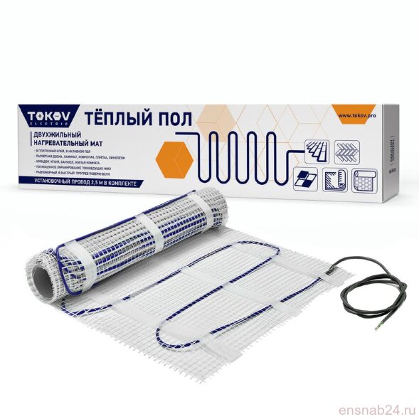 Комплект "Теплый пол" (мат) 150Вт/кв.м 0.75кв.м TOKOV ELECTRIC TKE-MAT150-112-0.75 (Кабель нагревательный и аксессуары) 