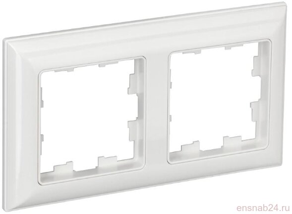 BRITE Рамка 2-ая РУ-2-Бр белый/белый | BR-M22-12-K01 | IEK (Электромонтажные материалы) 