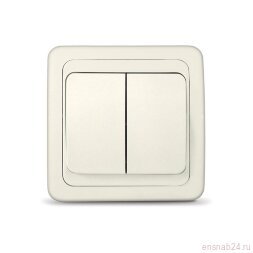 Выключатель 2-кл. СП Валери 10А IP20 сл. кость UNIVersal Б-В0023