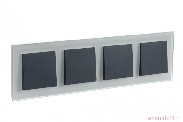  Рамка 4-м AtlasDesign Nature матов. стекло бел. SE ATN330104 (Рамки, декоративные элементы, основания для ЭУИ) 